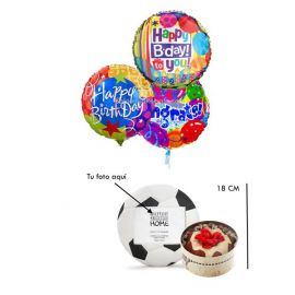 Regalos para Hombres, Portaretratos en Forma de Balón de Futbol con Bouquet de Globos Happy Birthday + Chocolates, Entrega a domicilio, Compra online, Rapido, Facil y Seguro, Entrega en Toda Colombia, Entrega a Domicilio Gratis,Regalos para Hombre en Colo