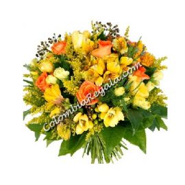 Bouquet New Moon, Bouquets de Flores amarillas en Colombia a domicilio, Florerias en Colombia a domicilio, Compra Online, Enviar flores a Bogota, Envio de Flores a Bogota, Entrega de flores a domicilio en Bogota Colombia