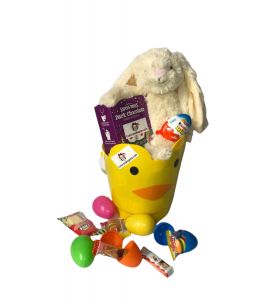 Este set es una hermosura de regalo de Pascua. Contenedor lleno de huevos llenos de sorpresas dulces, marshmallows, cacao en polvo y Conejo de peluche súper suavecito. Envíos a toda Colombia